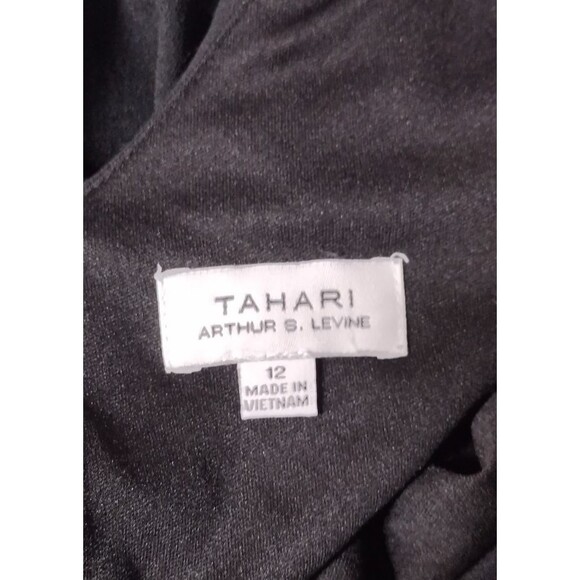 Tahari Arthur S. Levine Womens 12 Jumpsuit Black Sleeveless Ruffles Wide Leg - Picture 6 of 11